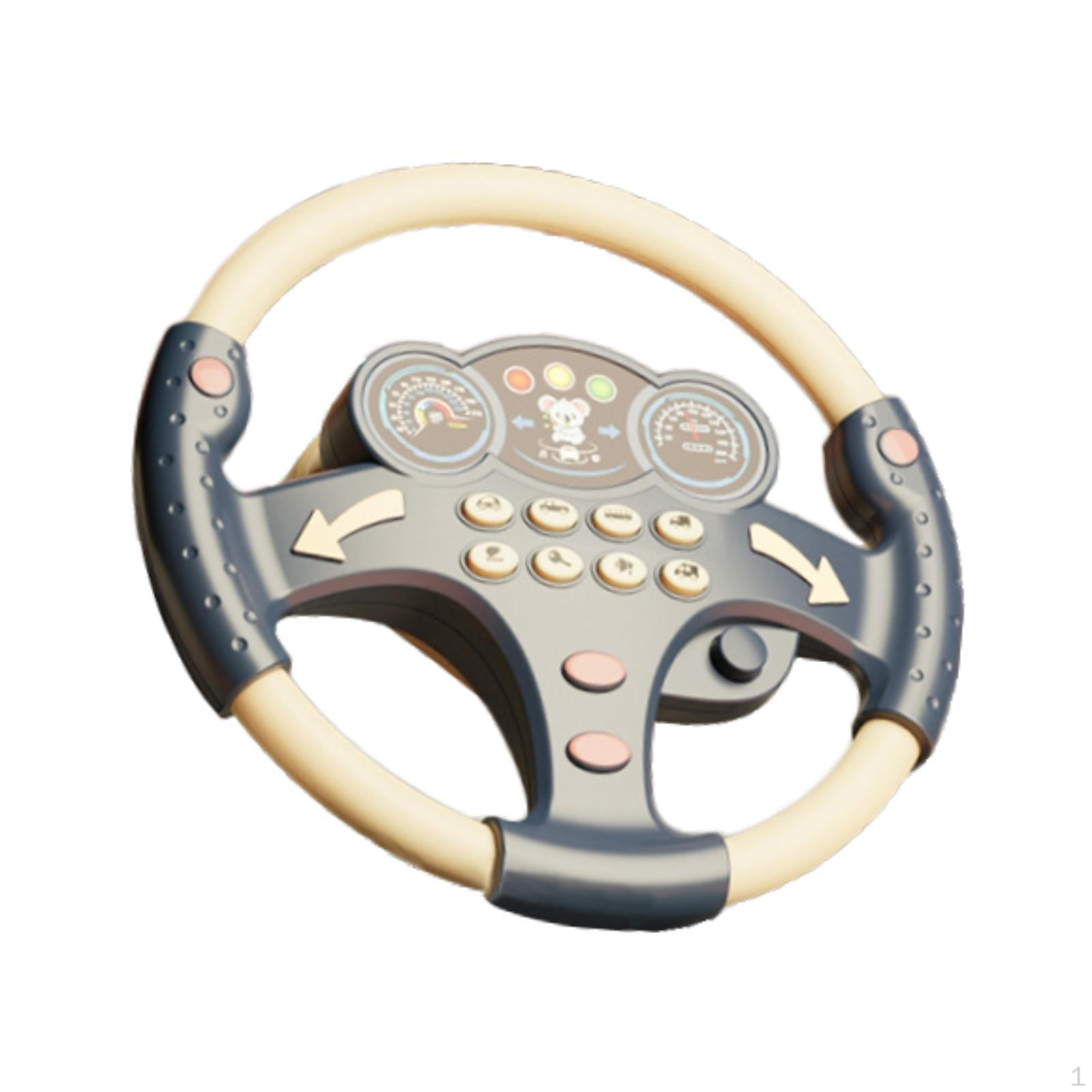 

Круглый руль игрушечный портативный контроллер для вождения вращающийся на 360° музыкальная деятельность ролевые игры