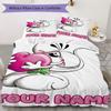 Custom Name Diddl Pattern Bedding Uilt Set Uilt Cover Pillowcase Home Decoration Birthday Gift (1*duvet Cover+2*pillowcase Without Core)