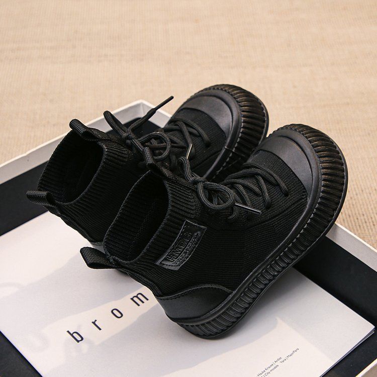 

Детские ботинки, туфли для девочек, осенние новые вязаные носки в заграничном стиле, спортивная обувь, удобные нескользящие одинарные ботинки для мальчиков 30