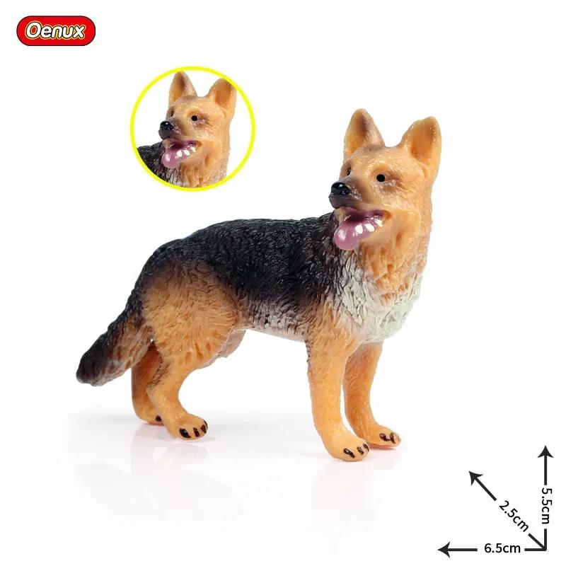 Oenux Kitty Dog Animals Model Action Figure Siamese Husky Pug Rottweiler Puppy Figurines PVC Cute Collection Toy Kids Gift
