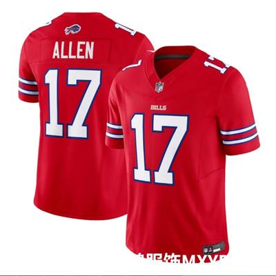 Buffalo Bills NFL Jersey 17 Josh Allen Mens Football Uniform Shirt - White Blue Red Black Camo Edition