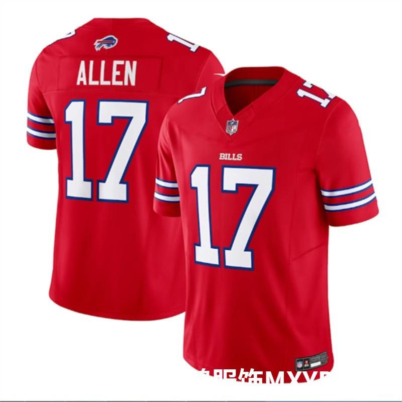 Buffalo Bills NFL Jersey 17 Josh Allen Mens Football Uniform Shirt - White Blue Red Black Camo Edition