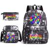 Cr7 Ronaldo 67 Patroon Schoolrugzak Set met Schoudertas en Etui voor Tieners Kinderen Meisje Jongen Lichtgewicht Ruime Schooltas
