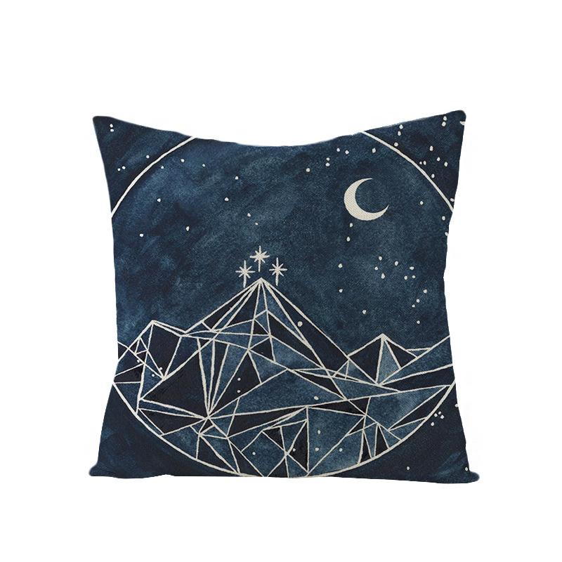 Home Landscape Polyester Pillowcase Home Digital Printing Sofa Cushion Waist Pillowcase