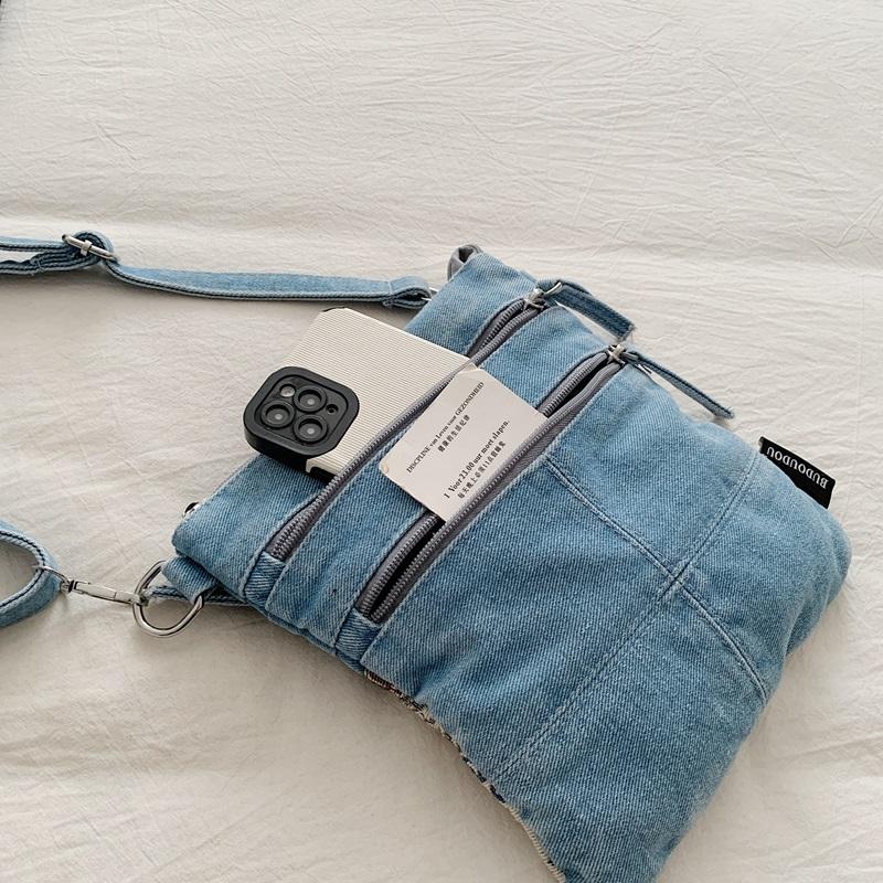 Vintage Butterfly Printing Denim Bag Crossbody Bag