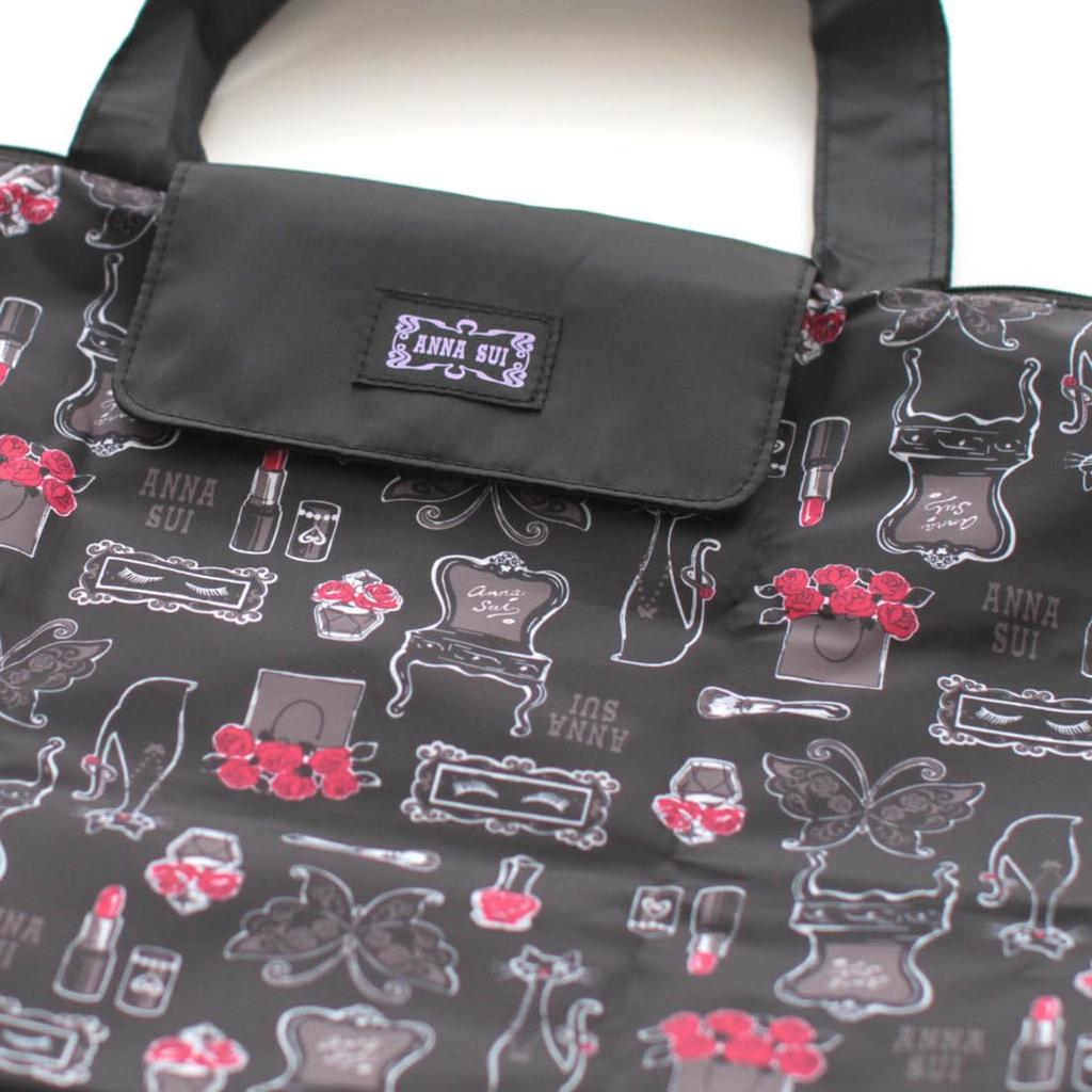 Eco Bag My Bag Cosmetics Black Sui [ANNA SUI] (Replieve) <With Zipper> (Packaged) [Anna 000298-0002-01]