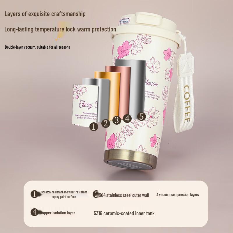 Kap Burton 304 Stainless Steel Dual-Drink Insulated Coffee Mug