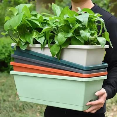 3PCS Rectangular Planters Flower Pot Balcony Courtyard Vegetable Flower Planting Trough Plastic Nursery Pots Flowerpot Wholesale