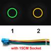 16/19/22mm Bicolor LED Metal Push Button Switch Waterproof Car Boat 7Pin Momentary Self-reset Fixed Self-locking 6V 12V 24V 220V