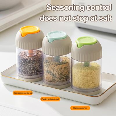 Salt Dispenser 0.5g Portion Control Spice Shaker with Airtight Lid One-Press Quantitative Seasoning Jar Ergonomic Kitchen Tool for Healthy Cooking