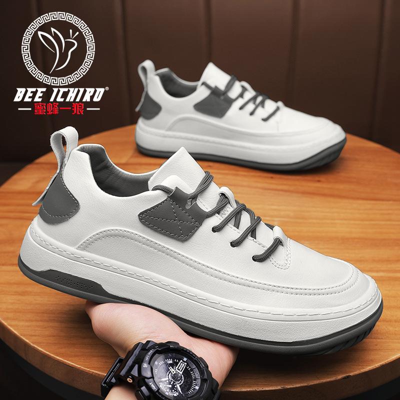 Men's shoes new spring and summer versatile casual shoes trendy men's leather shoes retro business board shoes