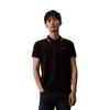 Calvin Klein Solid Color Letter Casual Printed Short Sleeve Polo Shirt Men tops Space-Black J319183BAE
