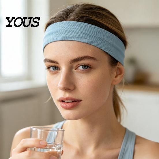 Sweat Absorbing Headband for Daily Use Non-slip Sports Men Women, Breathable Yoga Headband, Moisture Professional Accessory Running Wicking