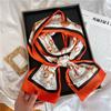 New Small Long Silk Scarf Women Tie Bag Headband Horse Printing Hairband Scarves Korean Style Neckerchief Ribbon Luxury Brand