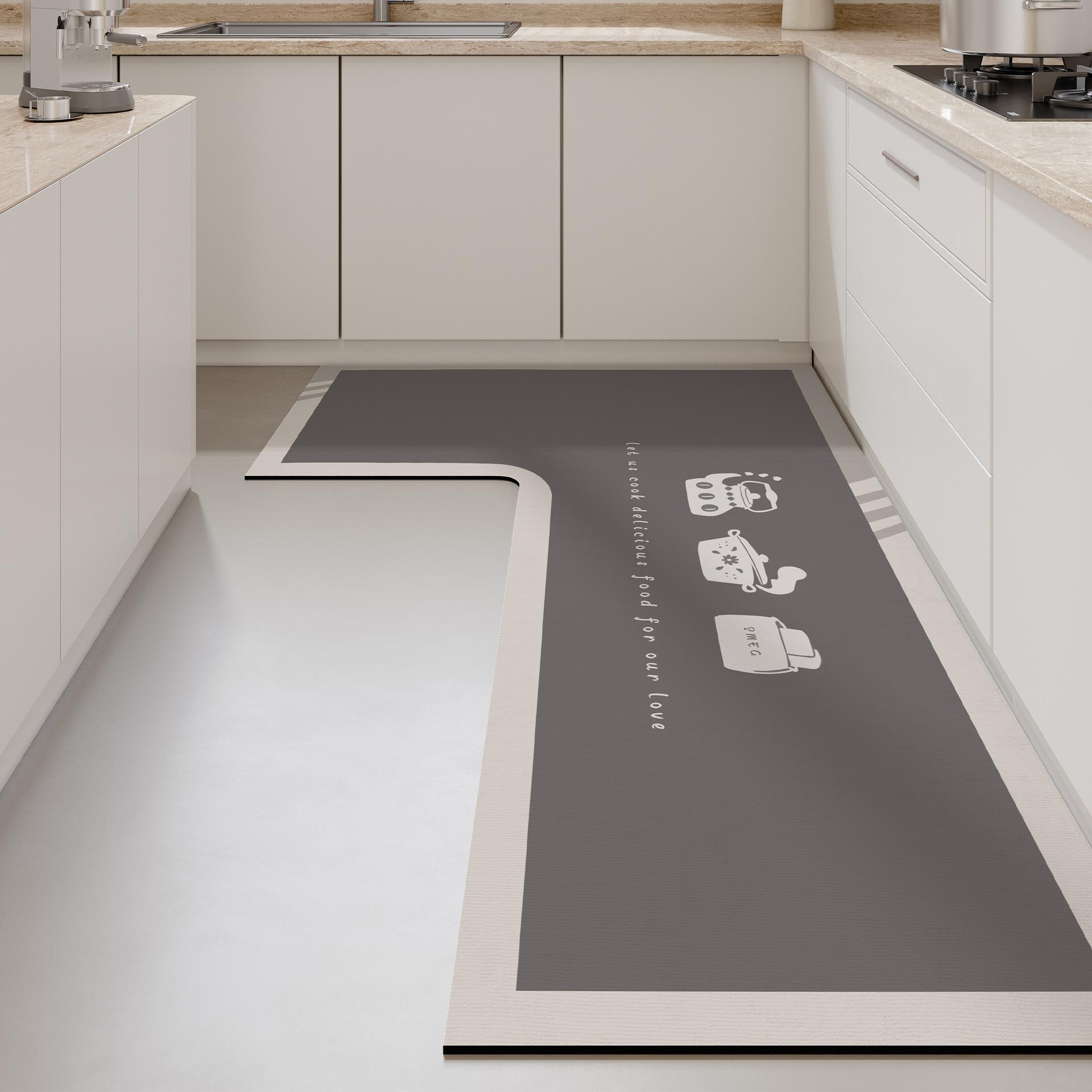 Premium Keukenvloermat L-vormig Vuilafstotend Antislipmat Diatomeeënaarde Makkelijk Schoon te Maken Voetmat Huishouden Sneldrogend Waterabsorberende Vloermat 80 * 120 * 45cm