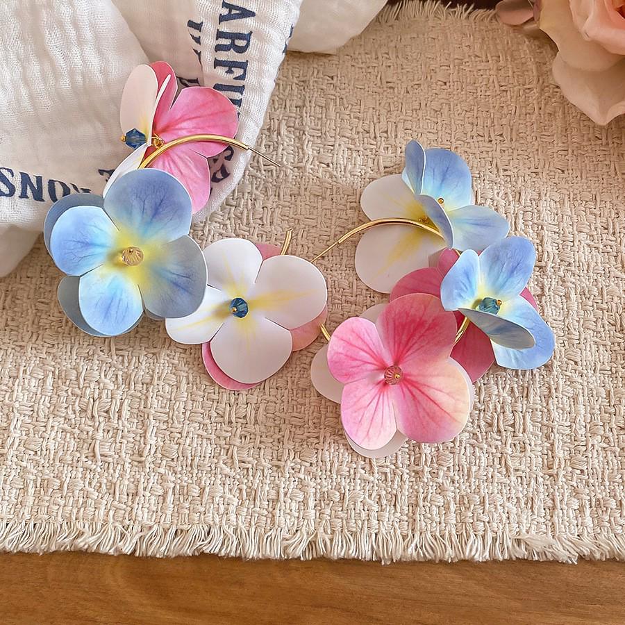 Silberne Nadel Strass Blume Quaste Brautohrringe, Vielseitige Ohrstecker für Damenmode.