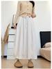 Women's Plus Size Quick-Dry Floral A-Line Midi Skirt - Trendy Summer Workwear 2026 Collection (Pumpkin)