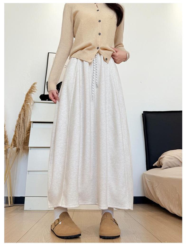 Women's Plus Size Quick-Dry Floral A-Line Midi Skirt - Trendy Summer Workwear 2026 Collection (Pumpkin)