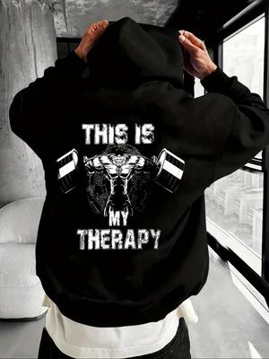 Men's Outdoor Warm Hooded Sweatshirt, New Autumn and Winter Style, Men's Fitness Hooded Sweatshirt, Gym Workout Sweatshirt.