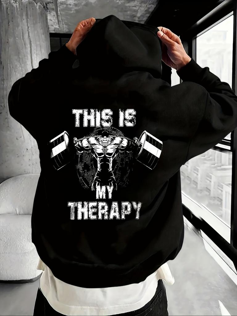 Men's Outdoor Warm Hooded Sweatshirt, New Autumn and Winter Style, Men's Fitness Hooded Sweatshirt, Gym Workout Sweatshirt.