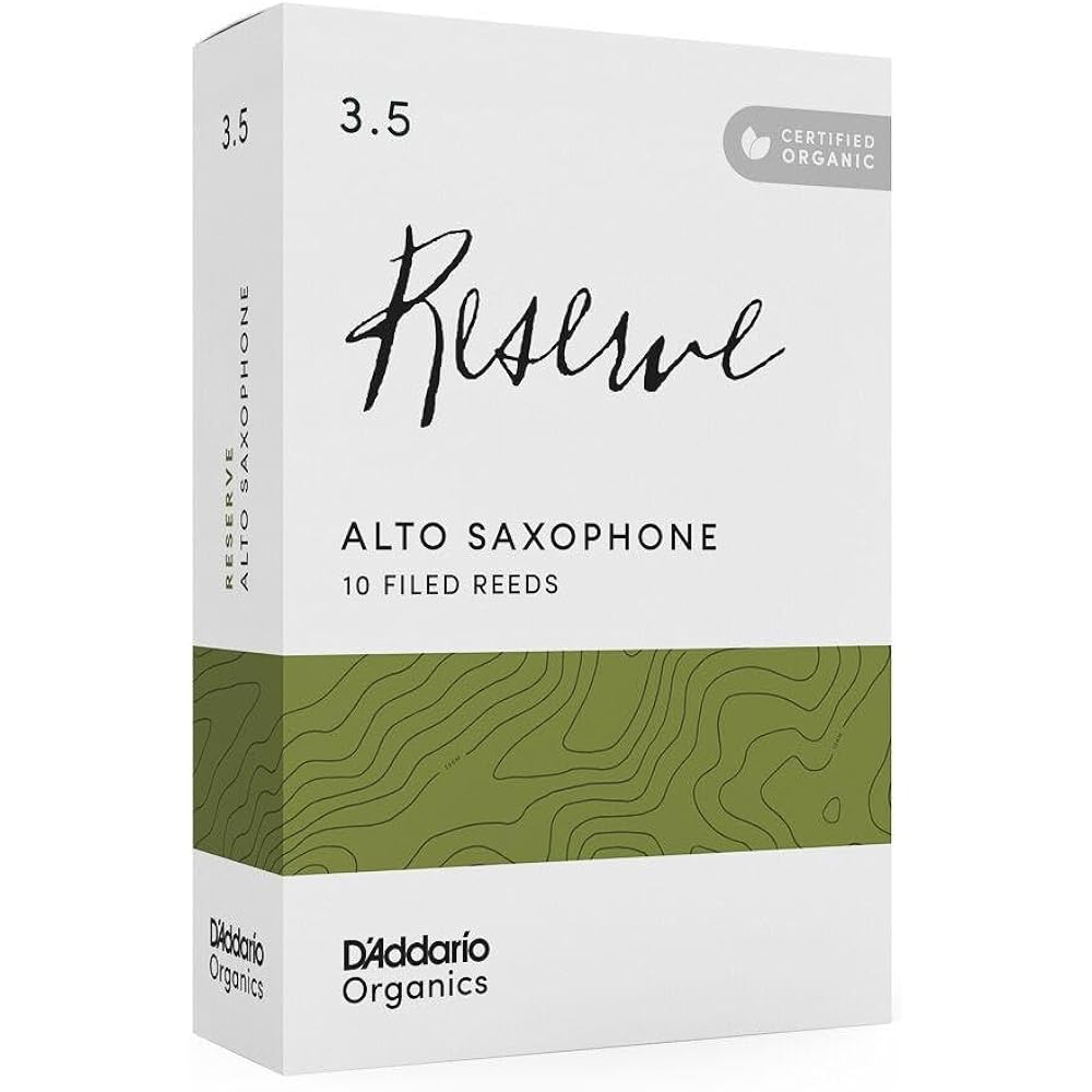 D'Addario WoodWinds Daddario Reed for Alto Saxophone USDA Organic Certified RESERVE ODJR1035 [Har...