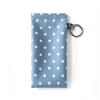 Polka Dot Eyeglass Pouch with Keychain Portable Anti-Scratch Glasses Case for Students School Daily Carry