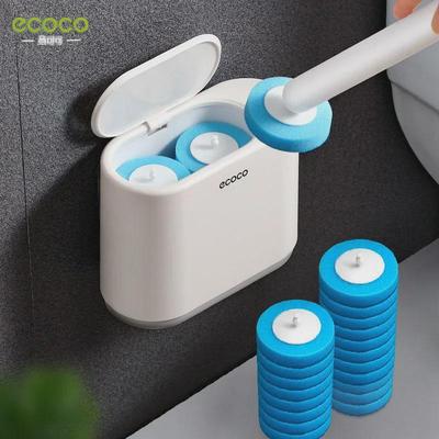 Wall-Mounted Disposable Toilet Brush - Dual Barrel, No Dead Angles, Bathroom Cleaning Tool
