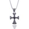 European and American New Fashionable Cross Pendant Necklace Electroplated Hip-hop Retro Style Necklace