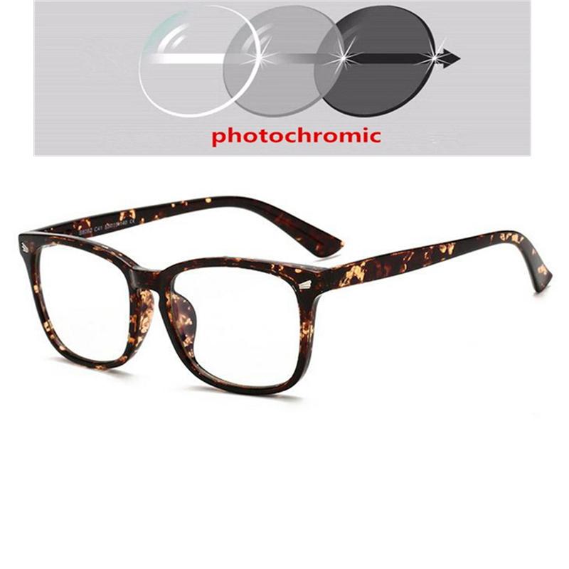 Rice Nails Anti-blue Light Square Computer Glasses for Women Men Short-sight Eyewear PC Prescription 0 to -6.0