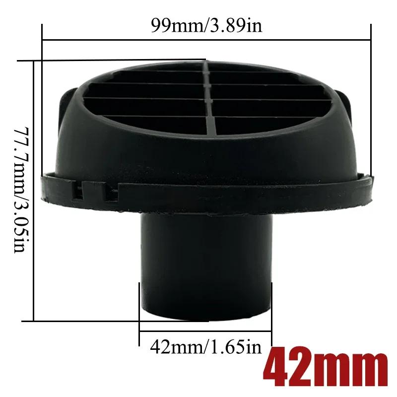 4X 42mm/60mm/75mm/90mm Warm Heater Parking Heater Air Vent Car Heater Ducting Duct Air Outlet Black For Webasto Truck Auto Parts