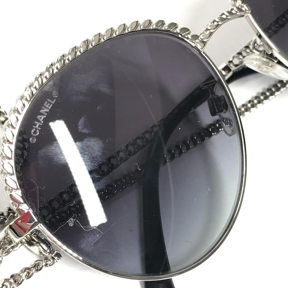 CHANEL 4242 Logo CC Mark Chain eyewear glasses sunglasses Black/Silver