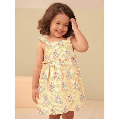 Girls' Suspender Dress, Kidsren's Stripesd Floral Skirt, Baby Pure Cotton Woven Cotton Summer Dress, Kidsren's Beach Skirt