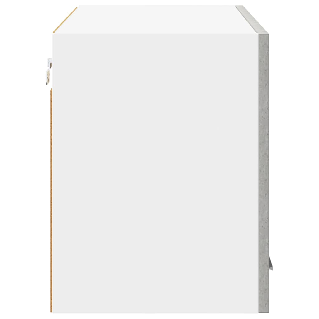 Wall Cabinet Concrete Grey and White 80 x 31 x 40 cm Engineered Wood