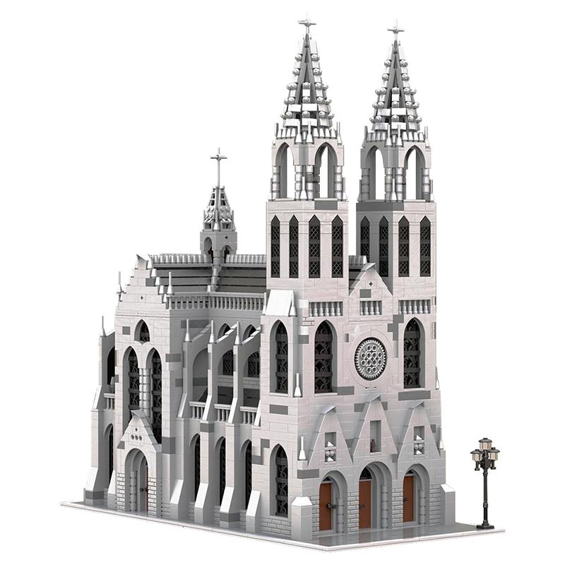 Non-Toxic Moc Gothic Cathedral Large Architecture Series Building Block Collection Model