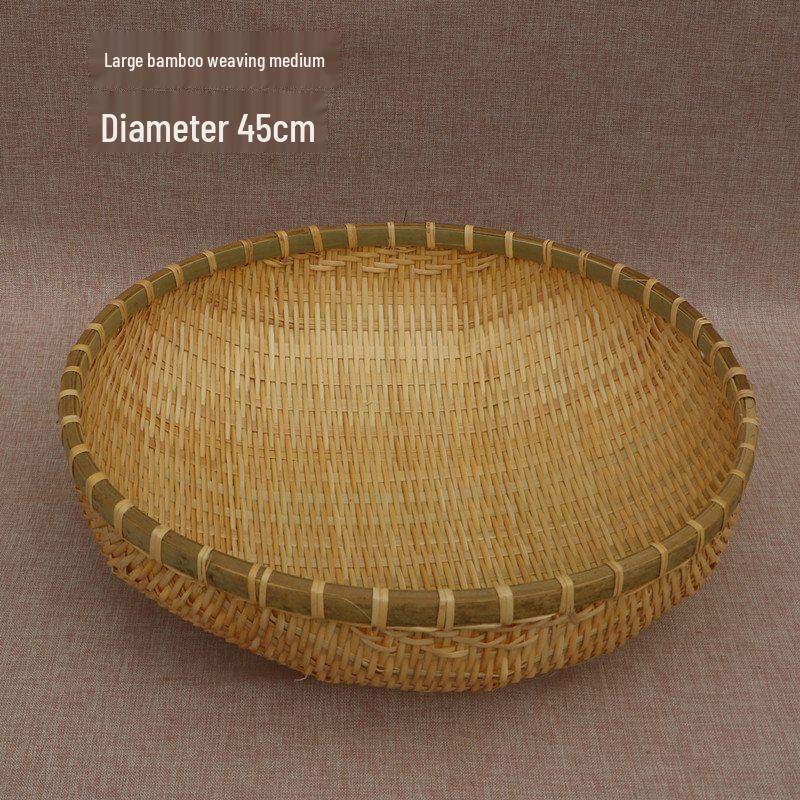 Bamboo Woven Multifunctional Basket: Rice Washer, Fruit Drainer, Vegetable Basket, Steamed Bun & Storage Solution