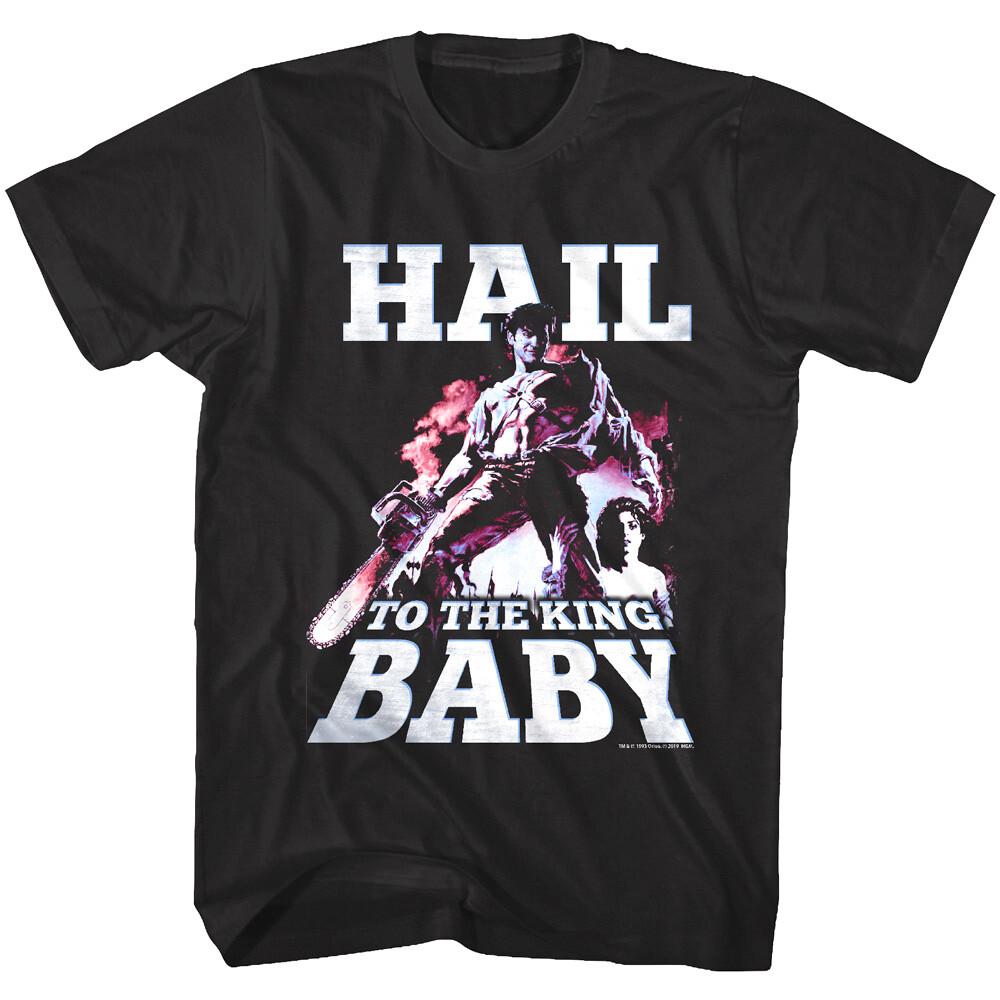 Army of Darkness Hail to The King Baby Men T Shirt Ash Chainsaw Horror Movie XL