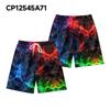 European And American Dark Natural Lightning Element Men'S Casual Shorts Beach Pants