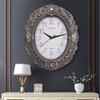 Spanish Style Retro Glass Quartz Clock,Home Living Quiet Silent,Simple Clock Mute Wall Clock,Living Room Clock Glass Wall Watch