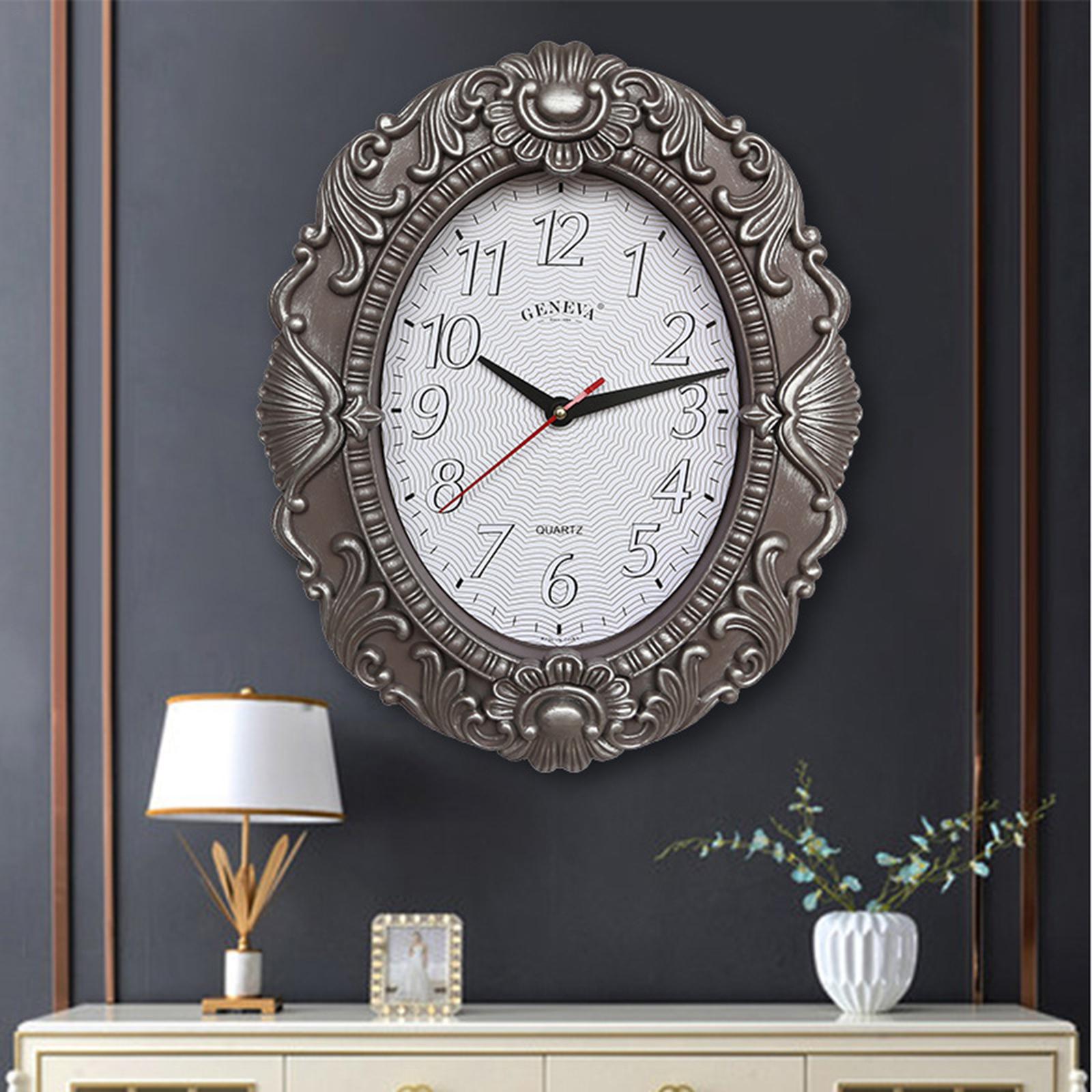 

Wall Clock Luxury Oval Wall Clock Spanish Style Design Gorgeous 14 inch Silent