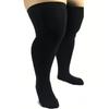 Thigh High Socks Women Plus Size Stockings Oversized Ladies Knee Sock Large Big Long White Socks Black Striped 3Xl