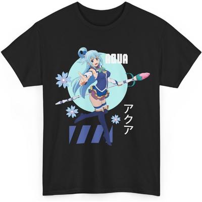 Kono Suba Anime Megumin T-Shirt Merch Casual Short Sleeved Shirt Tee M-1