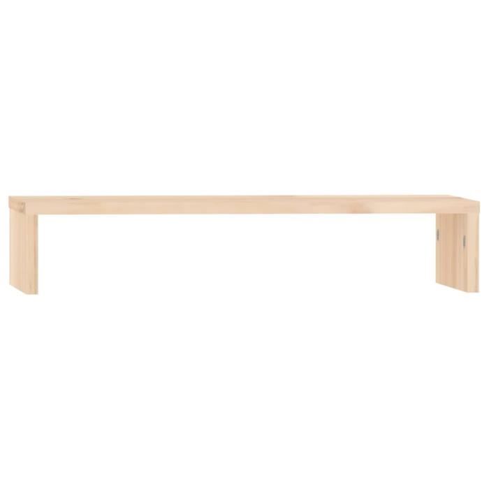 VidaXL Support pour moniteur 50x27x10 cm Bois de pin solide 813944