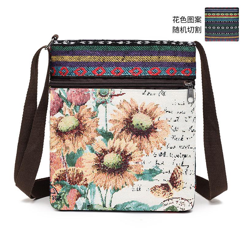 Kleine Tasche Damen Umhängetasche Canvas-Tasche Gewebte süße vielseitige Umhängetasche Handytasche Miao kleine Umhängetasche
