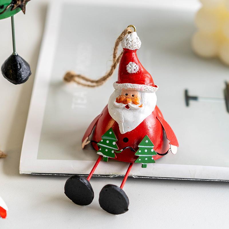 Lovely Old Man Snowman Elk Resin Small Pendant Christmas Tree Decoration Iron Handicraft Old Man Hanging Foot