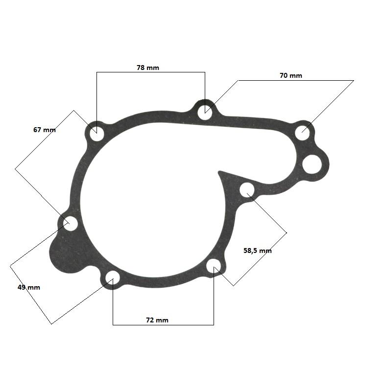 Water pump, engine coolant V3307 Kubota 1G772-13122 LEILAND