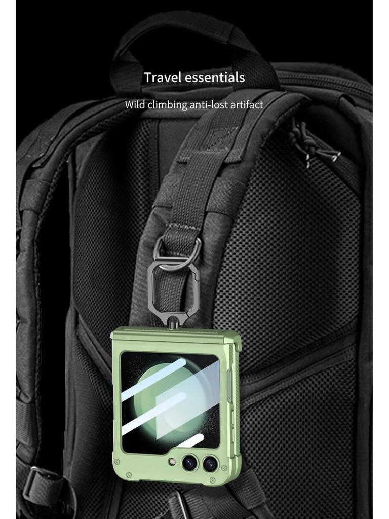 Samsung Flip5 Full Armor Hinge Case with Ring Holder