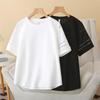 2026 Plus Size Women's Summer Cotton T-shirt, Short Sleeve, Round Neck, Hollow Sleeves, Versatile Design