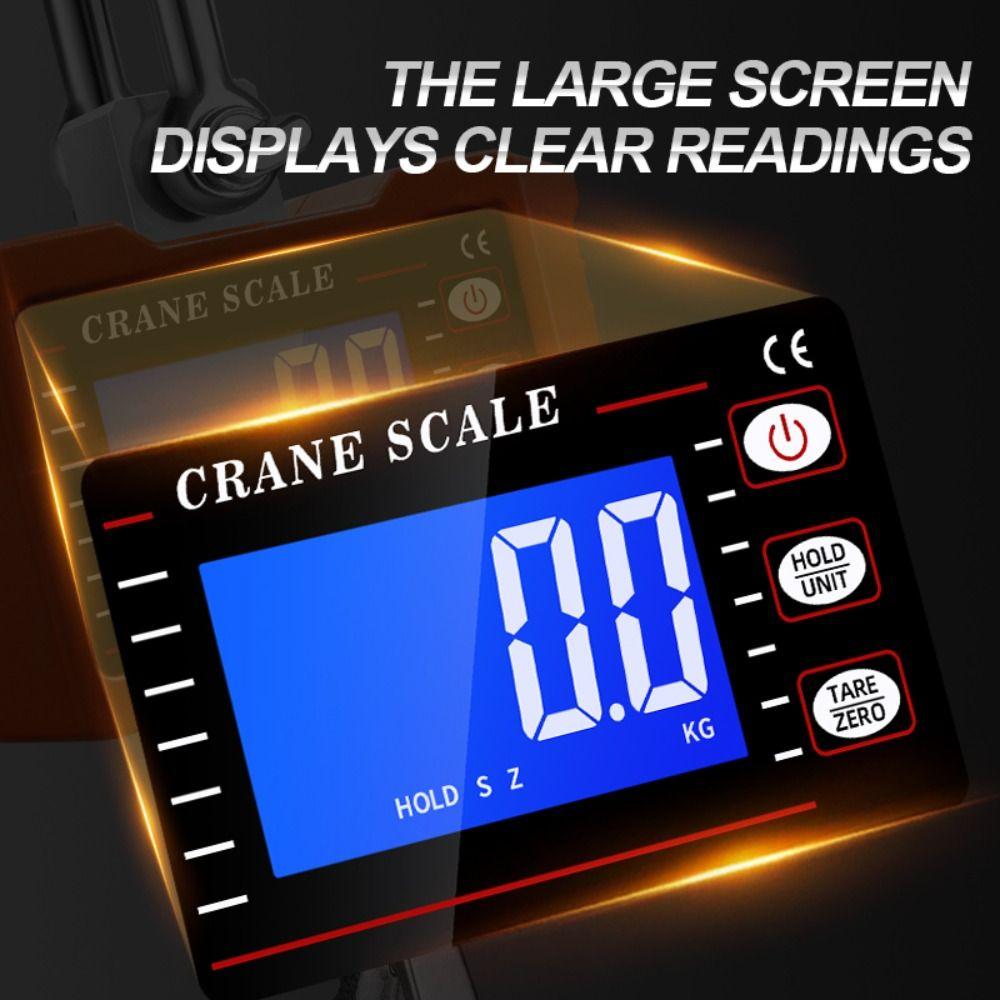 Aluminum Construction Heavy Duty Crane Scale 1000kg Capacity Digital Weighing Scale  Dock Settings
