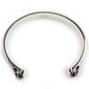 Gucci Bangle Arabesque Motif Cat Head Tiger Bracelet Silver AG925 Women 17 Used