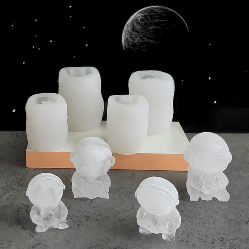 Silicone Astronaut Ice Cubes Tray Popsicles Making Tool for Home Gatherings and Beverage Decorations Drink Accessories